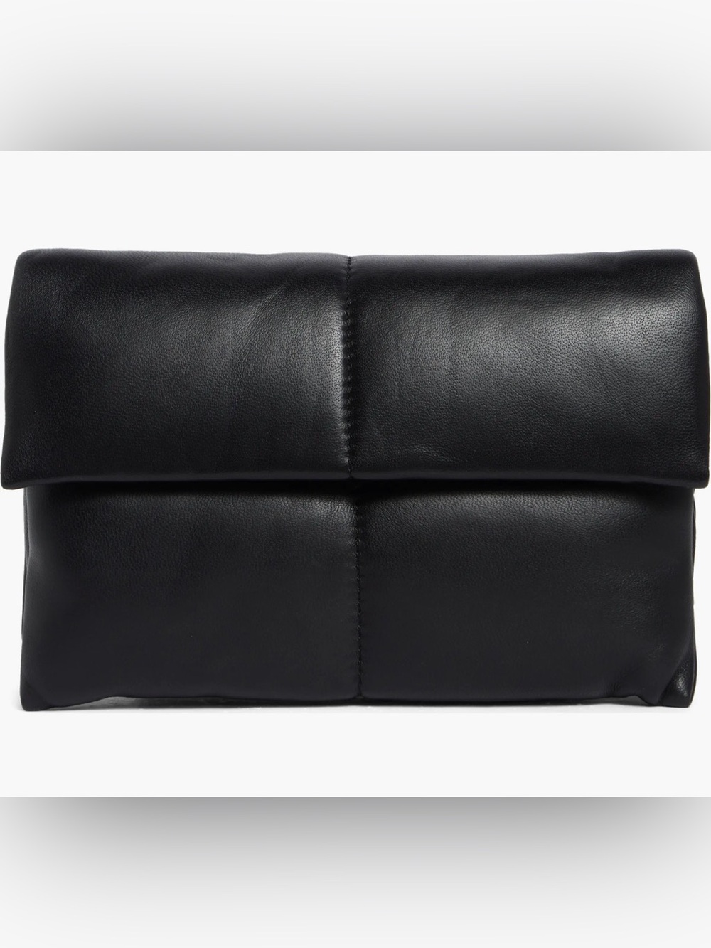 All Saints Ezra Black Padded Crossbody Wallet Bag with Branded Strap - Picture 2 of 6